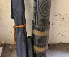 Roll of Black Mineral Roof Felt & Plastic Sheeting Membrane