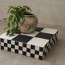 Black & White Checkerboard Plinth Display Pedestal Image 4