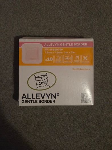 Allevyn  Adhesive Foam Dressing with Soft Border 7.5 cm x 7.5 cm x 10 Pack of 10