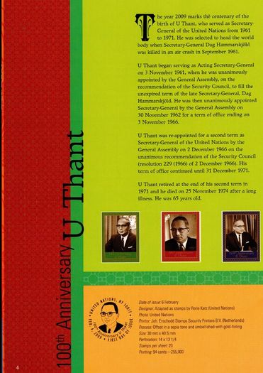 2009 United Nations New York Stamp Collection (inc 16 images)
