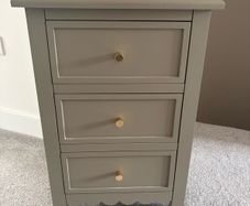 Pair of Taupe Bedside Lockers