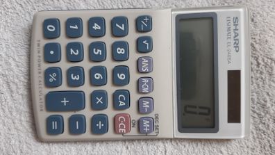 Sharp Elsimate EL-240SA 8 Digit Twin Power Calculator Home Office School College
