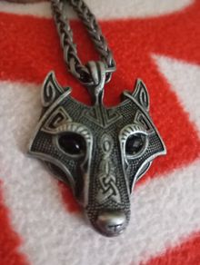 wolf protection necklace Celtic