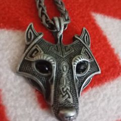 wolf protection necklace Celtic