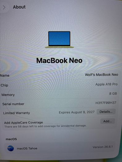 Apple Macbook Neo
