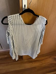 Sandro blouse and Vila denim skirt. Size S