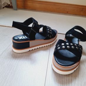 Black Wedge Sandals xti - Size 38