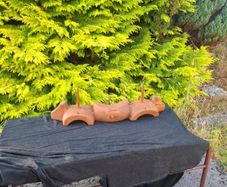Old traditional beef yoke farming object possible to post