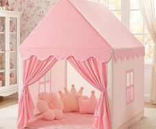 Kid Tent with Lights - Kids Play Tents for Toddlers Kids Tents Indoor Playhouse - Princess Tent for Girls Toy House Gift (Pink Play Tent)