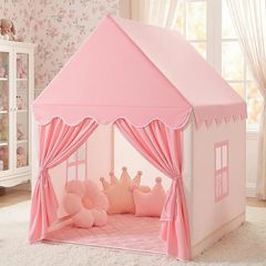 Kid Tent with Lights - Kids Play Tents for Toddlers Kids Tents Indoor Playhouse - Princess Tent for Girls Toy House Gift (Pink Play Tent)
