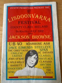 Vintage Lisdoonvarna Festival 1981 1982 Programme (Rare Set)