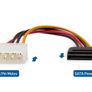 sata power cable  6 euro each 4 pin molex to sata power. Cable de extension SATA  PC HDD DVD SSD Image 3
