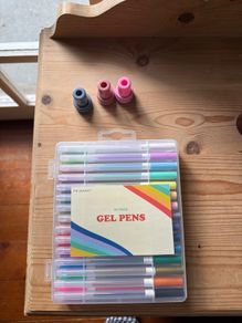30 Gel pens & Stamps
