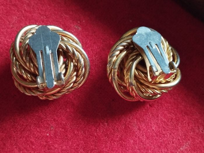 Vintage Knot Clip-On Earrings.