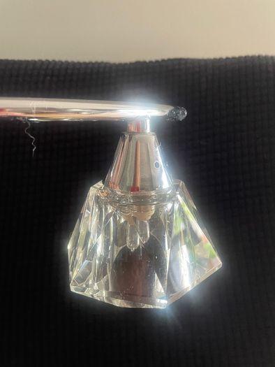 Hexagon shaped glass & Leaf design ceiling lights x2