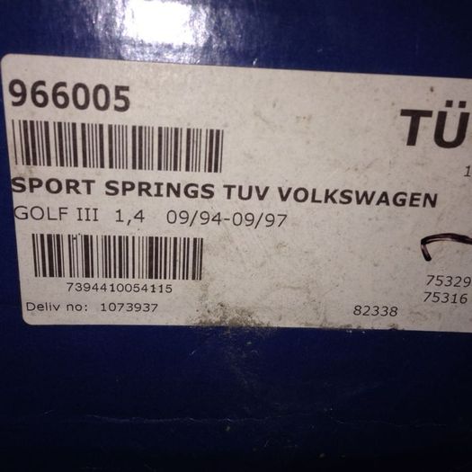 Golf mk3 lowering springs