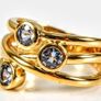 Heavy Tanzanite ring gold plated on sterling silver Image 2
