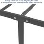 King Metal Bed Frame with Large Storage Space,Black Modern Style Metal Bed Frame,Durable Steel Construction and Easy Assembly 150x200cm Image 3