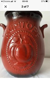 Vintage Rumtopf Ceramic Red Pot - West German Retro Scheurich Keramik 801 -28