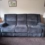 Recliner sofa and Two Recliner Chairs Image 2
