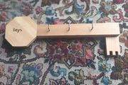 Wooden Key-Shaped Key Hanger