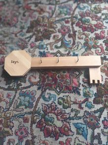 Wooden Key-Shaped Key Hanger