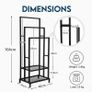 Free Standing Towel Rail, Towel Stand with 2 Storage Shelves, 3 Tier Towel Rack Free Standing, Freestanding Towel Rail for Bathroom & Bedroom, Black Image 3