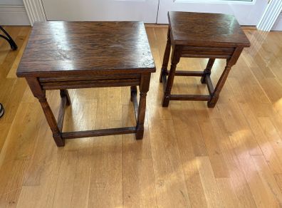 Pair Vintage Nesting Side tables