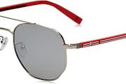 FILA Unisex SFI096 Sunglasses, Total Shiny Palladium, Mirrored 54