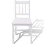 Three Piece Dining Set Pinewood White Image 6