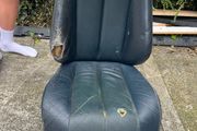 R129 front seat blue leather. Leather damaged hence the price. Seat is in perfect condition except the leather needs to be repaired.