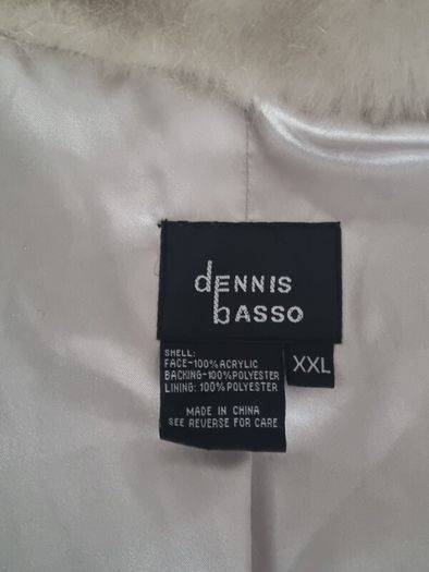 Grey Faux Fur Jacket by Dennis Basso size XXL,