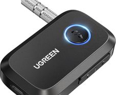 Aux Bluetooth 5.4 Adapter for Car, Bluetooth Receiver for Car/Home Stereo/Speaker/Wired Headphones, Handsfree Call, Dual Device Connection, 15 Hour Playtime