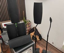 JBL surround speakers, sub woofer and stands