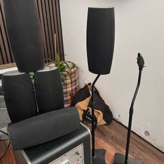 JBL surround speakers, sub woofer and stands