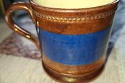 Antique 19th-Century English Copper Luster Child's Mug Postage Available or Collection