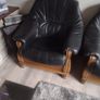 3 1 1 leather sofa and chairs Image 2