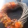 Autumn door wreath .Heart shape .10 euro Image 2