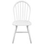 Dining Chairs 4 pcs White Solid Rubber Wood Image 2