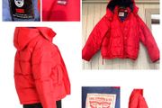Levi's bubble down puffer jacket red chic gorgeous ethically produced