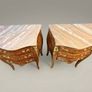 Pair of Mahogany and Kingwood Veneer Bombe Bedside Lockers / Nightstands Image 2