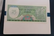 UNC 1985 Suriname 25 Gulden Banknote