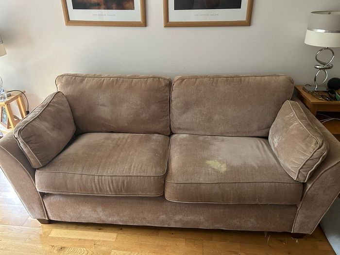 3 seater sofa- mushroom/taupe fabric