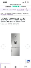 Grundig fridge freezer with water dispenser