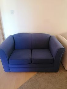 Blue and Cream Sofas
