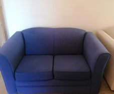 Blue and Cream Sofas