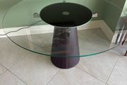 glass dining table.