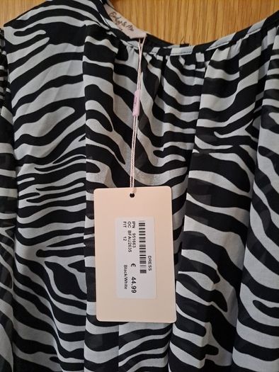 Dress midi size 12 zebra print Emily & Me