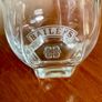 Pair Vintage Footed Hexagon Baileys Irish Cream Glassware Image 6