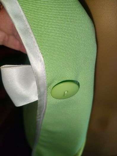 French lime green blazer  with white bow size M/L Postage included